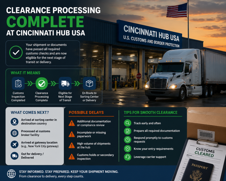 What Does Clearance Processing Complete at Cincinnati Hub USA Mean for Trucker Visa and Cargo Arrivals?
