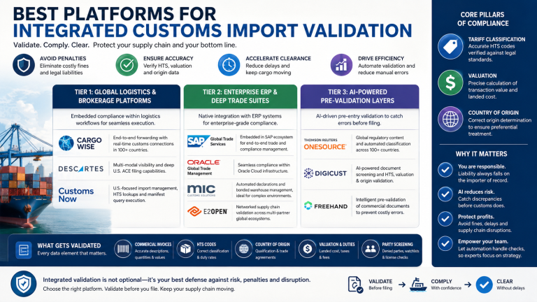 Evaluating the Best Platforms for Integrated Customs Import Validation