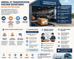 What Happens in the Arrival at Transportation Partner Department Waiting for Processing in US Garage
